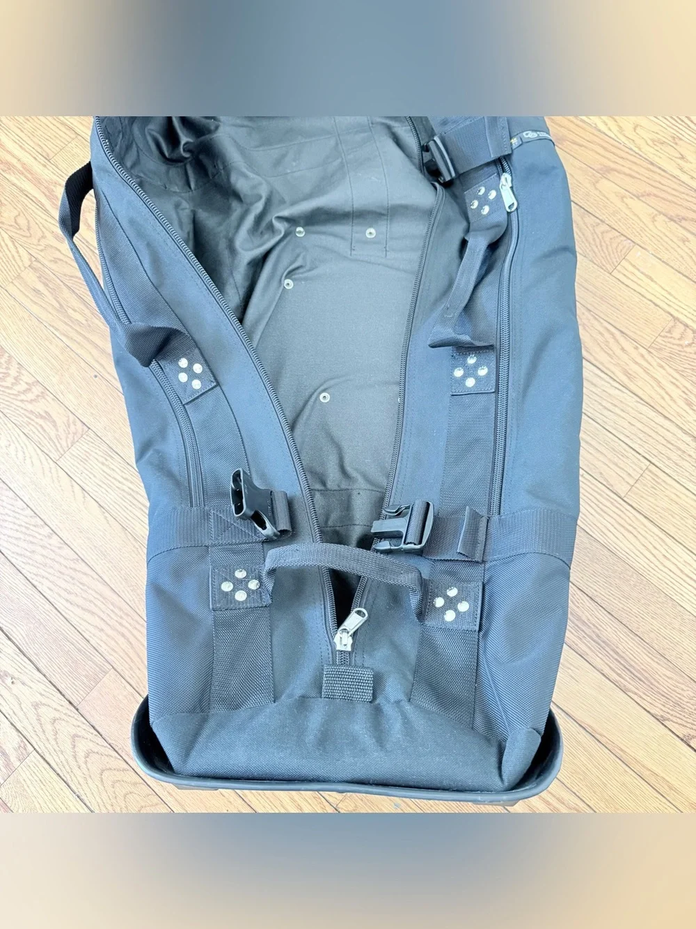 Club Glove Burst Proof w/ Wheels ll Golf Travel Bag USA Made Black Cordura EUC